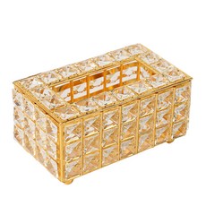 金色方塊衛生紙收納盒, 混合色, 1個