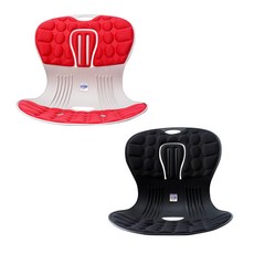 카이로핏 자세 교정 의자 2종 세트, 레드, 블랙