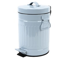 무소음 칼라 폐달 댐퍼 휴지통 5L, 블루