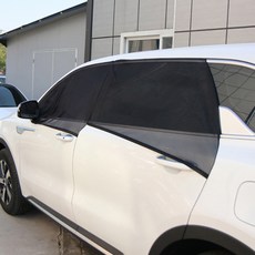 CARTEM 汽車左邊車窗遮陽罩組 前窗款+後窗款, 黑色