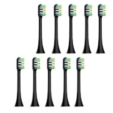 小米 素士 x3 x5 v1 電動牙刷頭 黑色, 單一商品, 10個