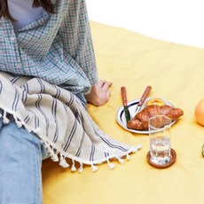 juho DECO 日常野餐墊 + 環保袋套組, 黃色