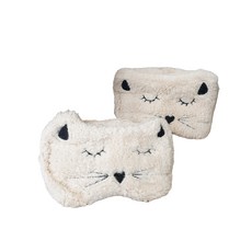 睡貓洗臉髮帶, 淺褐色, 2個