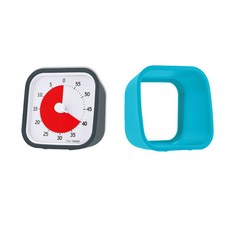 타임타이머 MOD 차콜 실리콘 커버 버라이어티 팩, 타임타이머(챠콜) + 실리콘 커버(스카이블루)