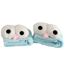 魔鬼氈藍色大眼睛洗臉髮帶, 混色, 2個