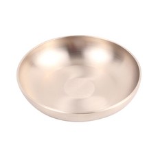 韓國 西村 方字鍮器 黃銅圓形小菜盤 大, 單一顏色, 1個