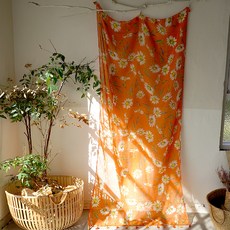 Blanc House橘紅色浪漫花朵多功能帷幔桌巾, 混色, 180 x 90 厘米