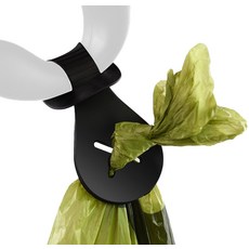 Ruru&Mimi 狗狗拾便袋掛架, 黑色, 1個, 1入