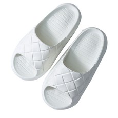 짜임 논슬립 욕실슬리퍼, 화이트, 1개