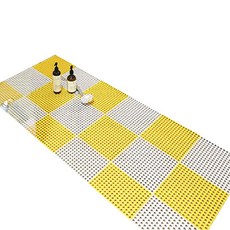 DIY組裝式浴廁PVC防滑墊 共20入, 黃色, 白色, 1套
