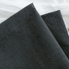 Cheonpam 30支紗色織棉 迷霧素色布料, 深灰色, 1個
