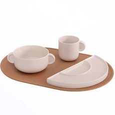 에라토 국산 보니토 브런치 4종 1인 세트, 로즈핑크, 보니토볼, 보니토머그, 보니토플레이트, 보니토실리콘매트