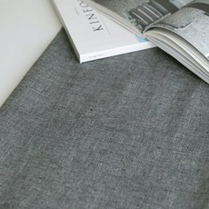 Cheonpam 30支紗色織棉 迷霧素色織物布料, 淺灰色, 1個