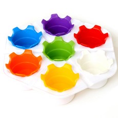 minhwashop 7盆藝術桶兒童和嬰幼兒油漆桶UATAT0160, 7個空格, 1個