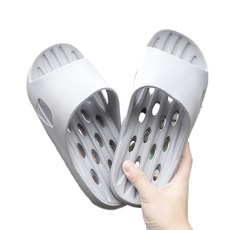 Karis Holder 條紋拖鞋 浴室拖鞋, 灰色, 1個