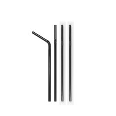 아이스컵 개별포장 주름빨대 블랙 21cm, 1000개입, 10개