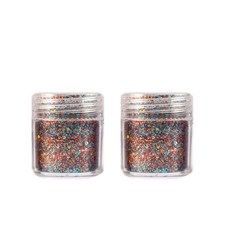 流星復古風格閃亮美甲亮片, 混合色, 2個