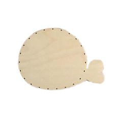 Petite Maman白樺木藤編合板 鯨魚 4mm, 1個