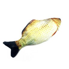 Entem 貓咪可動趣味魚玩具 + 保護套組, 單一商品, 鯽魚, 1個