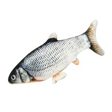 Entem 貓咪可動趣味魚玩具 + 保護套組, 單一商品, 鯉魚, 1個