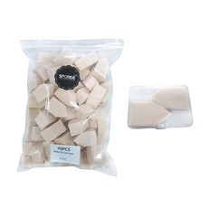 一次性小塊粉撲 50入 + 收納盒組, 單一顏色, 1套