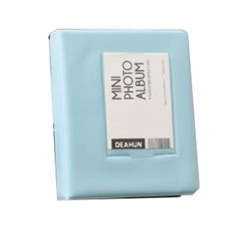 單人照片口袋相冊 黑色 3*5, 柔和的藍色