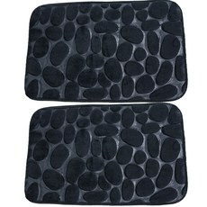 MEO Pebble 廚房浴室腳踏板 40 x 60cm, 黑色的, 2個