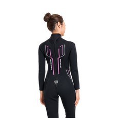 STM 女款水上運動連身衣套裝 3mm, 黑色+粉色