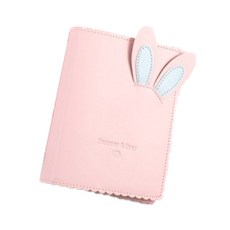 皮革兔子標準寶麗來迷你相冊, 粉色的, 16張