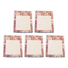 D'ATTENTE 斜紋便條紙, 紅色, 5個