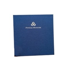 單人亞麻口袋PP相冊 3*5, 新深藍