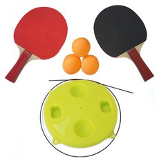 桌球拍 2入+桌球 3入+高彈力鋼絲+底座, 混色