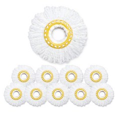 Cheongso& 16cm 圓形白色拖把布 10入, 1套