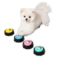 Laughing Charlie 寵物訓練按鈴 2件組, 黃色、天藍色、粉色、綠色, 1組