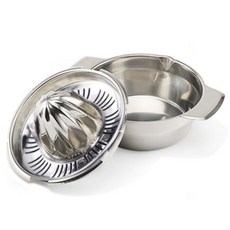 頂級 TCR 銀色不銹鋼檸檬擠壓器, 銀, 1個