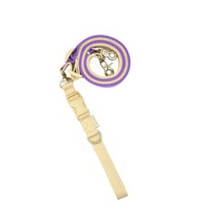 Hitjji 防纏繞狗狗一體式雙頭牽繩, 米色紫色, 1個