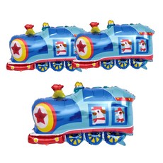 WOW PARTY KOREA SuperShape 快樂火車鋁箔氣球, 混合顏色, 3個