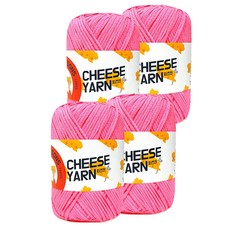 Nitteu 起司紗 小物件編織線 60g, 33 霓虹粉色