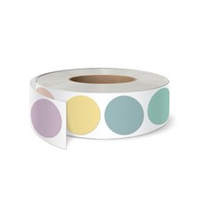 01封口貼 馬爾地夫圓點 28 透明捲筒貼紙 R-46 500p, 混合顏色, 1個