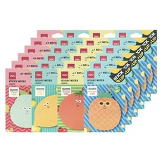 deLi 得力 水果便利貼 30張 隨機出貨 EA55602, 梨, 檸檬, 番茄, 鳳梨, 24個