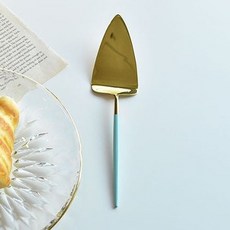 Miplanet金色線條鮮豔甜點湯匙披薩叉, 薄荷