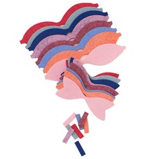 可愛蝴蝶結製作裁剪毛氈 8種組, 混色