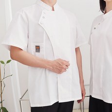 Lebata銀色鈕扣短袖廚師服+襪子組
