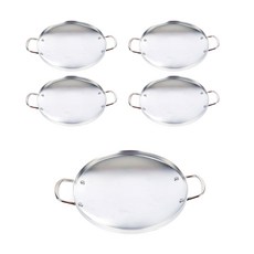 雙耳3層不鏽鋼圓形烤盤, 5個, 280mm