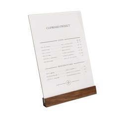 Clipboard Project 金屬支架壓克力菜單板 胡桃木, 1個