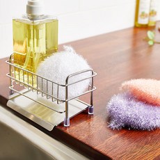 FIRSTLIVING 下水道洗潔精絲瓜排列底座+絲瓜3種, 銀色（底座），隨機發貨（絲瓜）, 1套