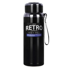 미롬 레트로 진공 스텐 텀블러, 블랙, 750ml, 1개