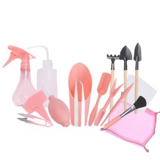 多肉植物換盆用具 17種組 粉色, 1套