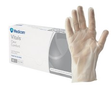 Medicom 麥迪康 Vital CPE 乳膠手套透明 S, 透明, 小(S), 1個