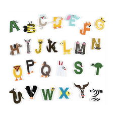 動物字母刺繡布章, 1套, 混色